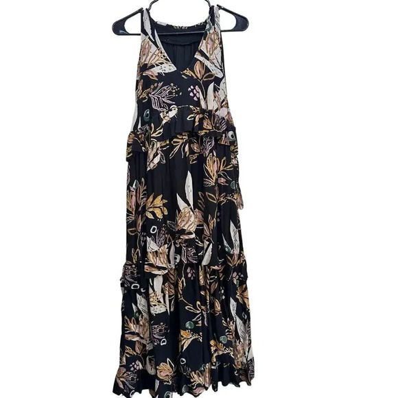 Free People Tiered Floral Sleeveless Anita Floral Print Maxi Dress Size XS - Picture 5 of 6